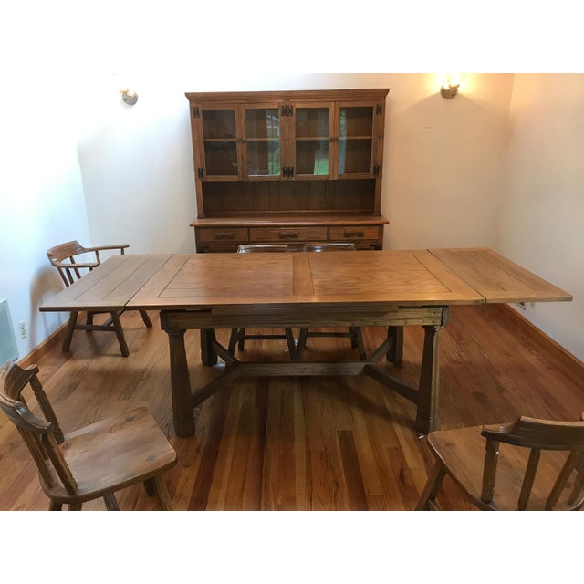 Must Sell! Vintage Brandt Ranch Oak Dining Set, Solid Oak Chairish