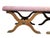 Vintage Dorothy Draper Espana Pink Velvet Bench With Curule Legs For Sale - Image 10 of 15
