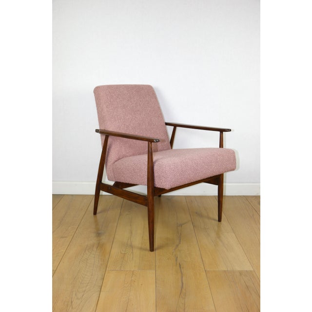 Vintage Lis Lounge Chair in Pink Boucle by Henryk Lis, 1970s For Sale - Image 3 of 12