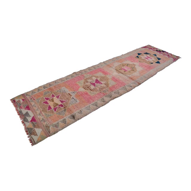 Mid 20th Century Geometric Anatolian Wool Carpet For Sale