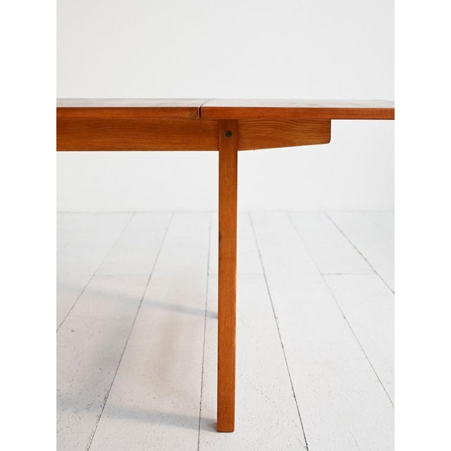 Extendable Scandinavian Teak and Oak Table, 1960s For Sale - Image 10 of 14
