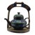 Early 20th Century Chinese Cloisonné Enamel Teapot in Architectural Display Frame, Circa 1900–1940 For Sale