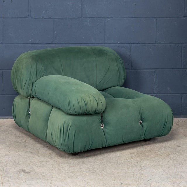 Textile Vintage 20th Century Green Fabric Camaleonda Armchair by Mario Bellini for C&B Italia For Sale - Image 7 of 13