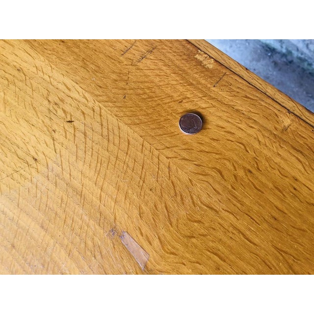 Mid-Century Oak Storage Cabinet on Wheels, 1960s For Sale - Image 4 of 18