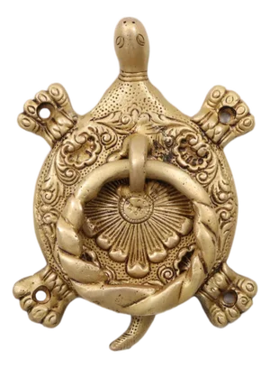 Gold Brass Turtle Door Knocker