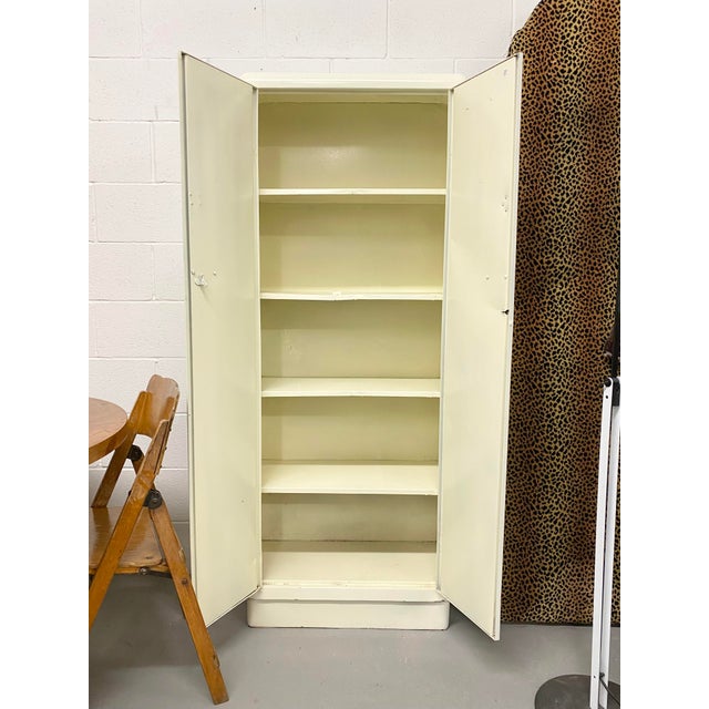1930s Art Deco Glossy Finished Metal Pantry / Storage Chairish