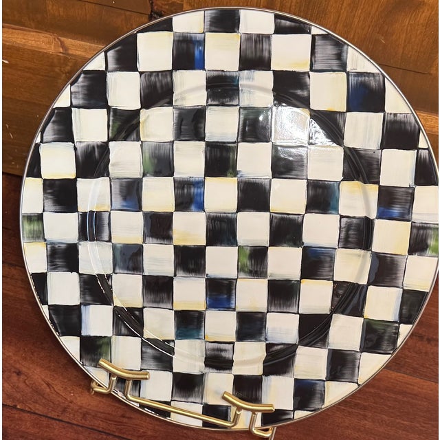 Classic 16” MacKenzie-Childs Courtly Check charger—iconic, oversized, and highly collectible. An iconic MacKenzie-Childs...