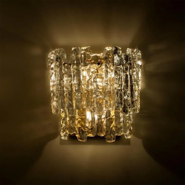 Ice Glass Wall Lights by J. T. Kalmar for Kalmar, 1970s For Sale - Image 14 of 18