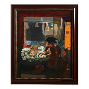 Cafe, Oil Painting in the Style of Claude Fauchère
