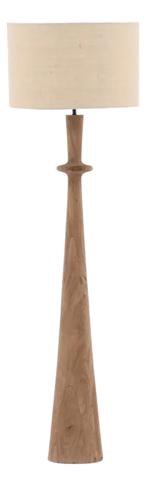 Sanded Wood Ballister Floor Lamp