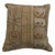 Pillow made from a Turkish Oushak rug. Tan and brown accents. Measures: 15" x 16''