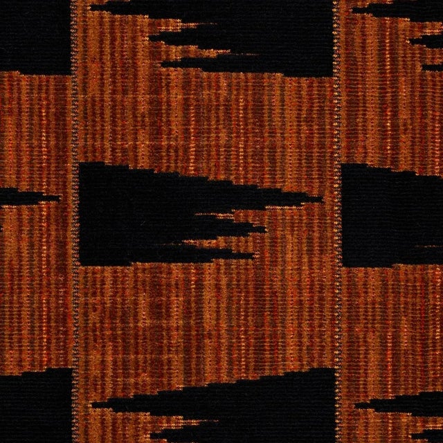 Modern Sample - Schumacher X David Kaihoi Tutsi Fabric in Cinnamon For Sale - Image 3 of 4