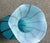 Glass Encased Glass Vase 12” Deep Sky Blue W/Purple Stripes, Elegant Silhouette, Handmade Whimsical For Sale - Image 7 of 12