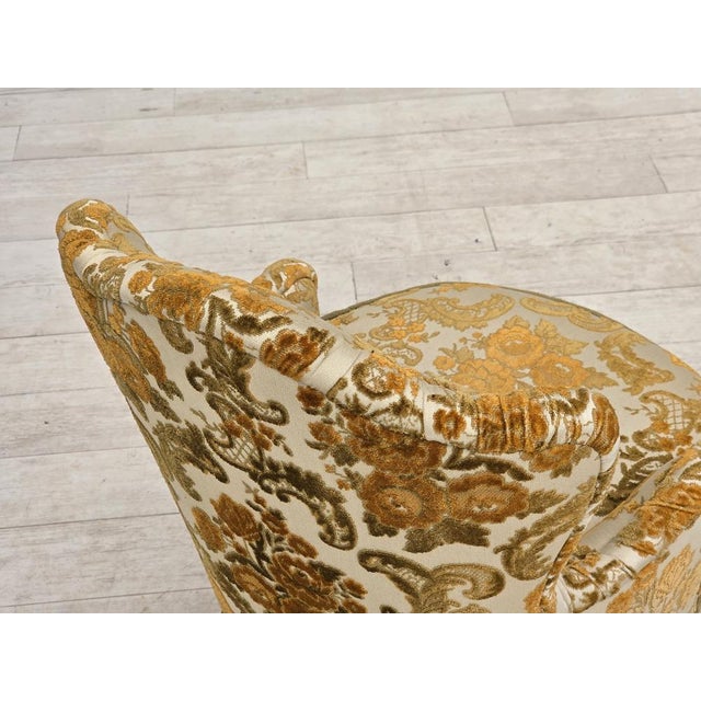 Small Danish Armchairs in Brown/Beige Furniture Fabric, 1970s, Set of 2 For Sale - Image 12 of 18