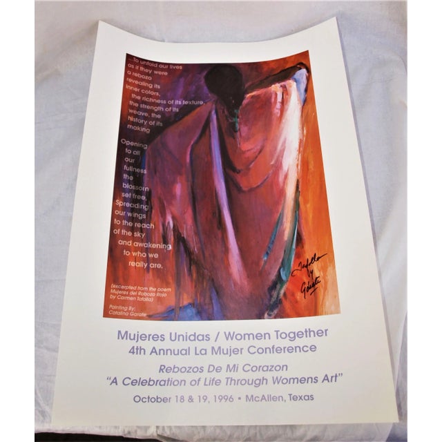 2010s Vintage Oil Painting of a Woman Sitting by Catalina Garate For Sale - Image 5 of 6