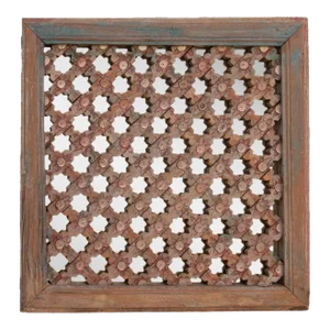 Antique Carved Lattice Mirror