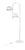 Vintage Adjustable Floor Lamp in Iron and Glass, Italy, 1960s For Sale