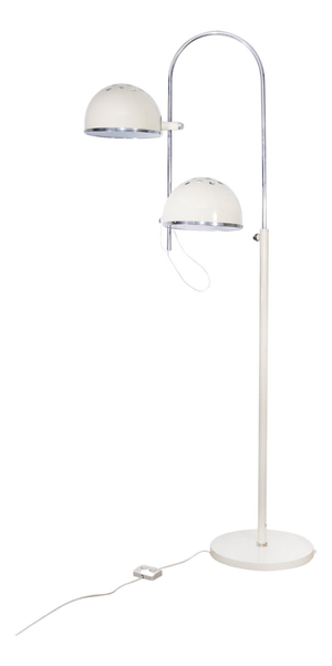 Vintage Adjustable Floor Lamp in Iron and Glass, Italy, 1960s