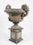 A Pair of Grand Neoclassical Cast Stone Urns on Paneled Pedestals For Sale In West Palm - Image 6 of 12