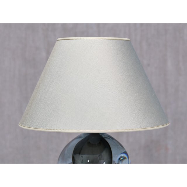 Table Lamp in Bubble Glass and Silk by Gunnar Nylund for Strömbergshyttan, 1960s For Sale - Image 11 of 12