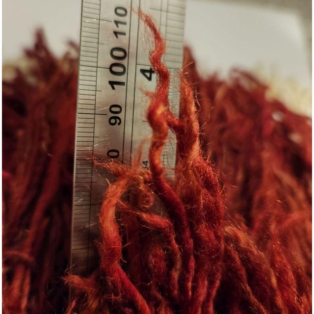 Turkish Turkish Tulu Filikli - 1950-1960s - Plush, Shaggy, and Warm Throw! For Sale - Image 3 of 4