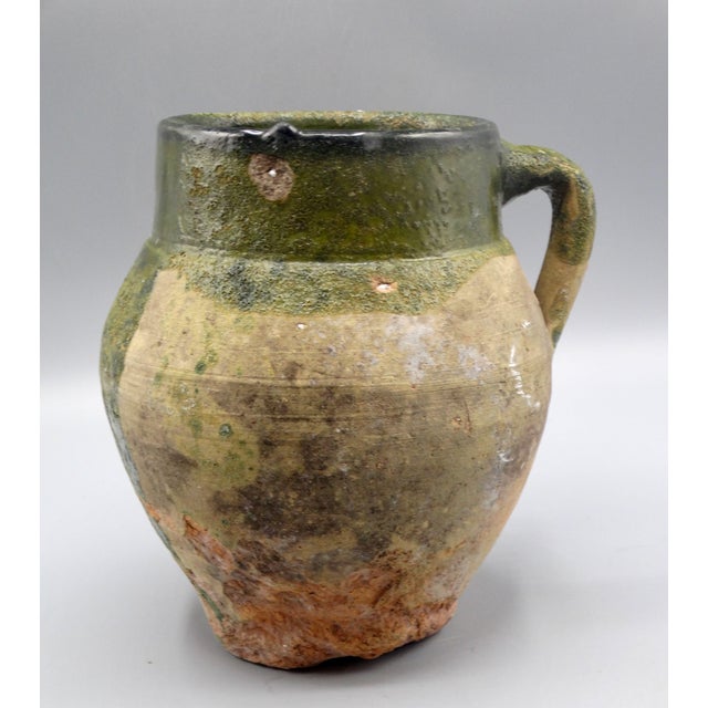 19th-Century French Confit Pot Jar Green Glaze For Sale - Image 6 of 9
