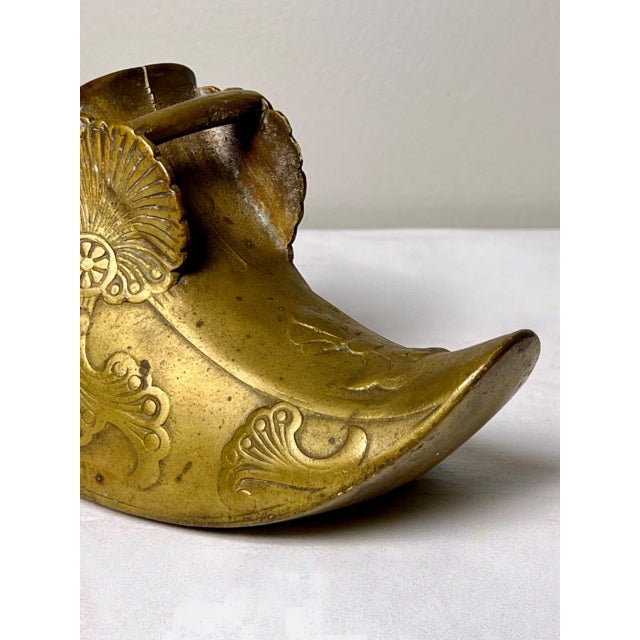 Brass Pair of 19th Century Spanish Colonial Brass Equestrian Slipper Stirrups For Sale - Image 8 of 12