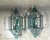 Pair of Vintage Solid Brass & Beveled Glass Wall Lantern - Sconces - Verdigris For Sale - Image 14 of 17