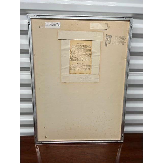 Printmaking Materials Vintage Leonard Baskin "Ahab With Red Hat" Lithograph For Sale - Image 7 of 7