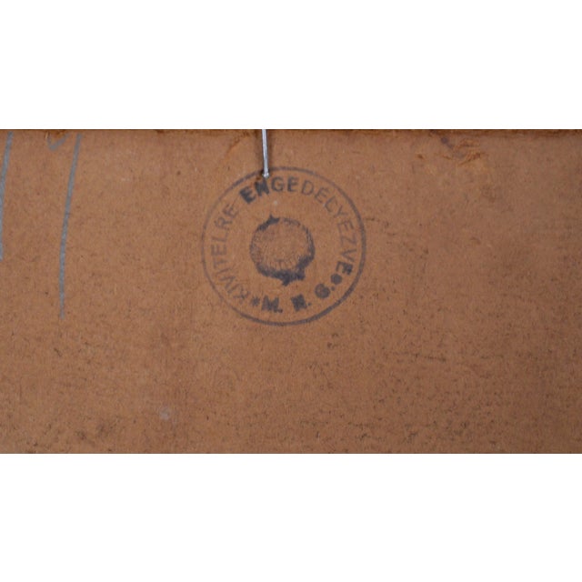 Paint Hungarian Harvest Courtship 1920s by Pal Szlavik For Sale - Image 7 of 8