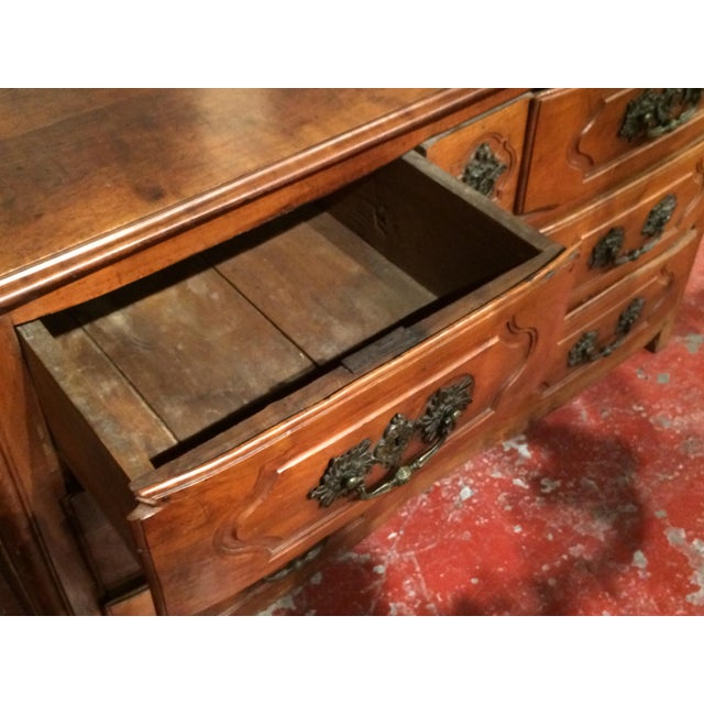 French Country Louis XV Period Commode with Serpentine Front For Sale - Image 3 of 13