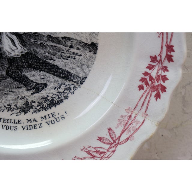 Ceramic Antique French Creil Et Montereau Ironstone Campaign Plates - 12 pcs For Sale - Image 7 of 12