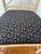 Wood 1980s McGuire Rattan Target Back Chairs with Thibaut Greek Key Upholstery, Set of 4. For Sale - Image 7 of 8