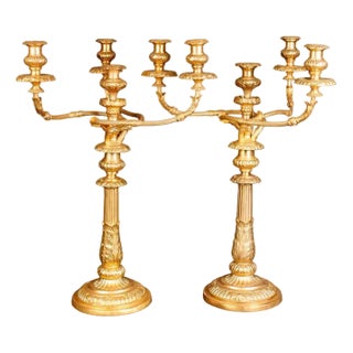 Gilt Candleholders by Matthew Boulton, Set of 2 For Sale