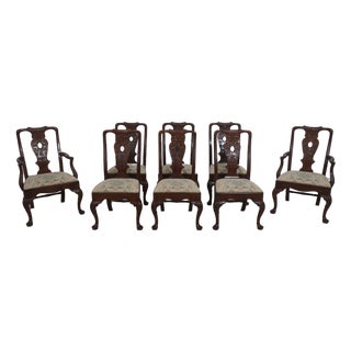 Set of 8 Henredon Mahogany Carved Dining Chairs For Sale