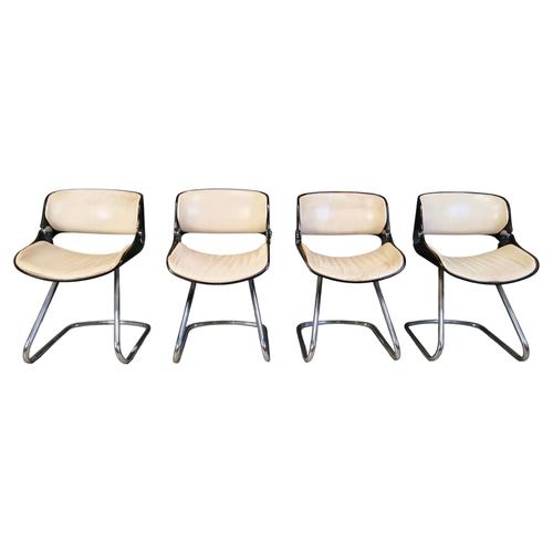 Arpege Dining Chairs attributed to Étienne Fermigier for Baumann, 1970s, Set of 4 For Sale - Image 11 of 11