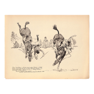 1930s The Tumblers - A Big Springy Fence North Warwickshire Point to Points 1929 by Paul Brown