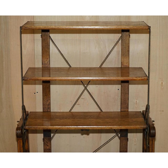 Metamorphic Bakers Table Bookcase from Boeckh Brothers, 1910s For Sale - Image 4 of 18