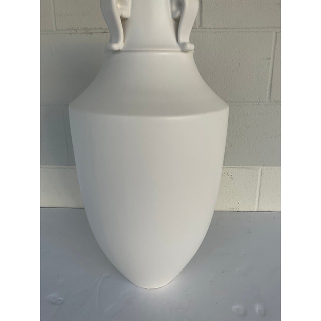 Modern Global Views Modern Matte White Medium Delphi Vase For Sale - Image 3 of 4