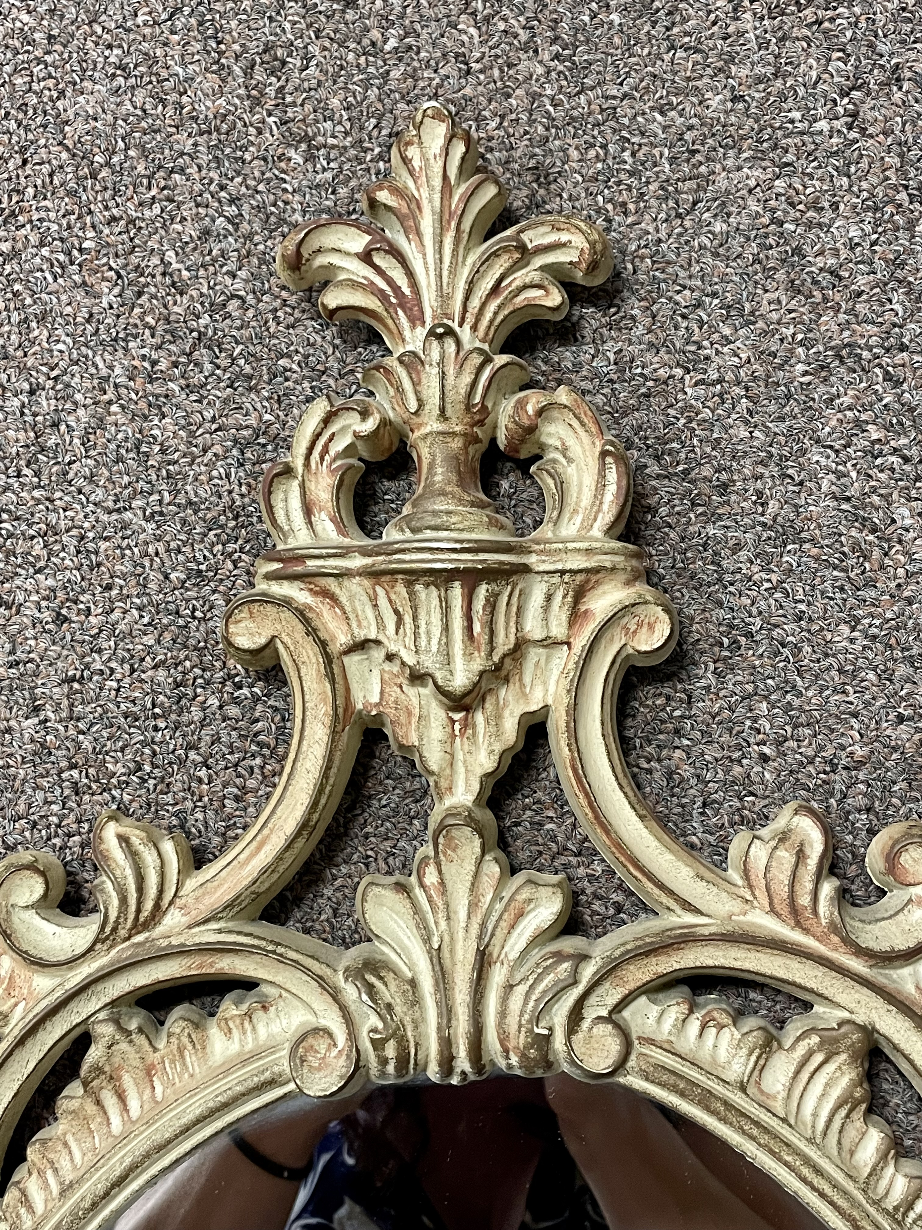 1950s Turner Manufacturing Co. Baroque Fashion Plate Wall Mirror