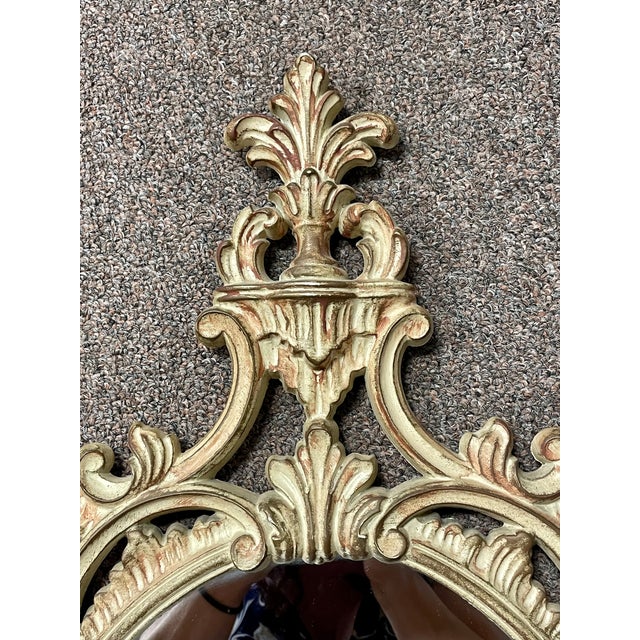 1950s 1950s Turner Manufacturing Co. Baroque Fashion Plate Wall Mirror For Sale - Image 5 of 11