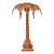 Monumental Sculptural Italian Carved Pinewood Palm Tree Floor Lamp, Mid-20th Century For Sale