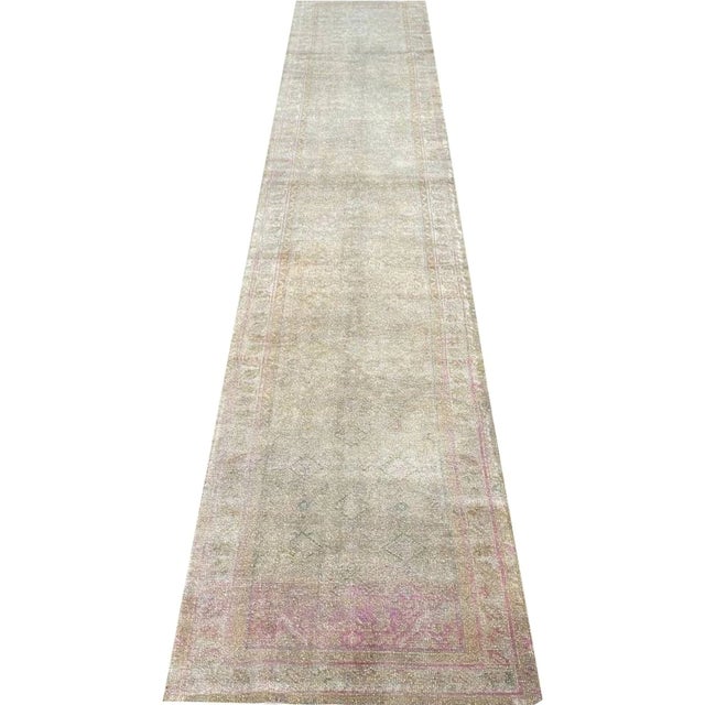 Vintage Old Persian Hamedan Runner Rug 3x13 For Sale - Image 4 of 11