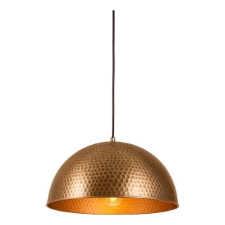 Handmade Moroccan Hammered Pendant Lamp For Sale