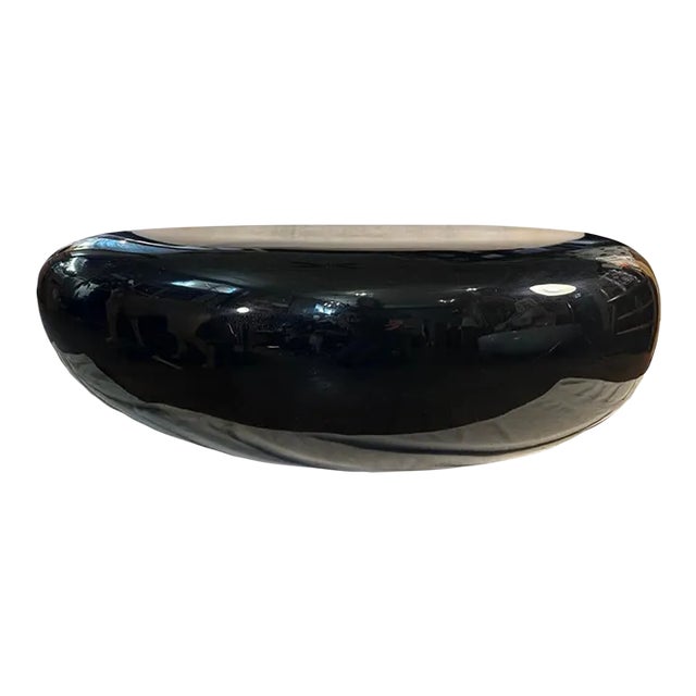 1970s One Black Jason Phillips Riverstone Coffee Table For Sale