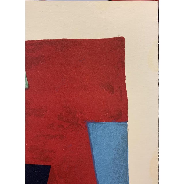 Red Serge Poliakoff, Composition Rouge, Verte et Bleue, 1961, Original Lithograph For Sale - Image 8 of 9
