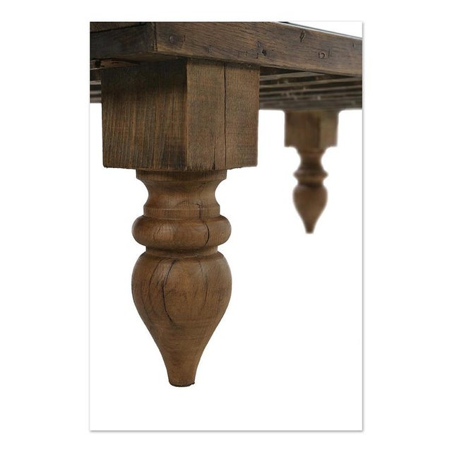 Wood Coffee Table with Bottle Display For Sale - Image 7 of 8