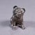 Cast of a Silverplated Sitting Bear ca. 1930s Item e7247 A lovely sculpture of a sitting bear made of casted metal and...