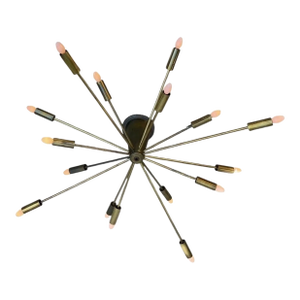 1954 Gino Sarfatti for Lightolier Astral Sputnik Ceiling Mount Chandelier