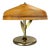 Mid-Century Pencil Reed Rattan Bamboo and Brass Flower Table Desk Lamp, Italy, 1980s For Sale